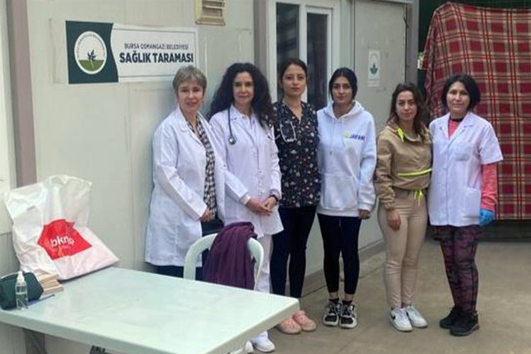 Bursa Osmangazi Belediyesi'nden afet bölgesinde sağlık taraması