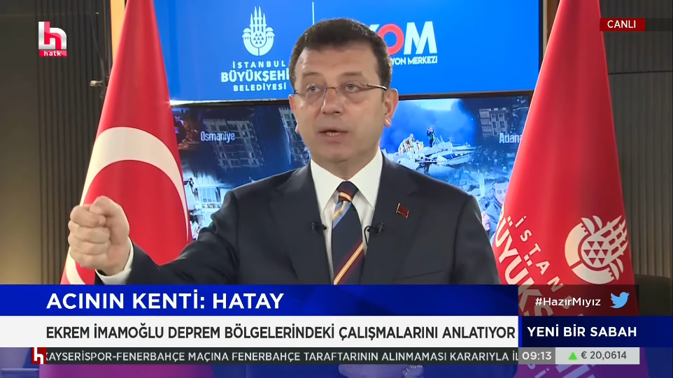 Ekrem İmamoğlu, Halk TV’de canlı yayında deprem gündemini yorumladı