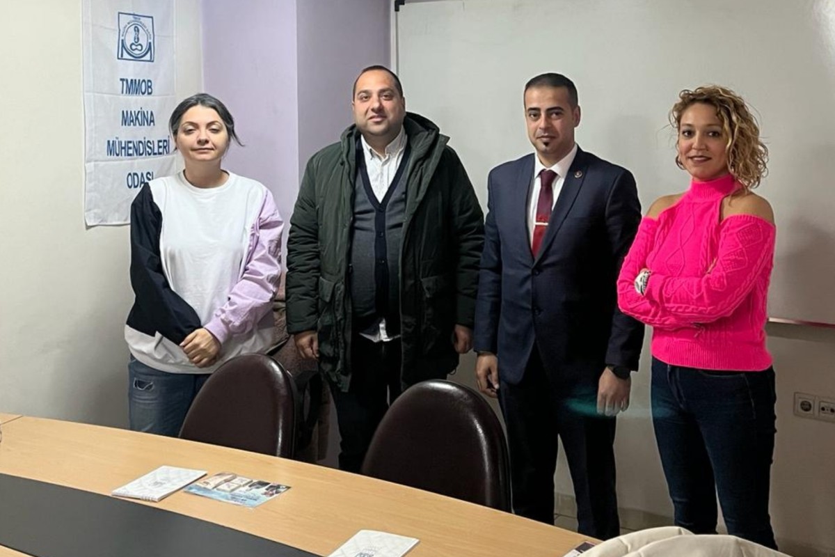  Büyük Birlik Partisi Uşak Belediye Başkan Adayı Mehmet Kahveci, Makine Mühendisleri Odası Başkanı Ozan Bayık'ı Ziyaret Etti