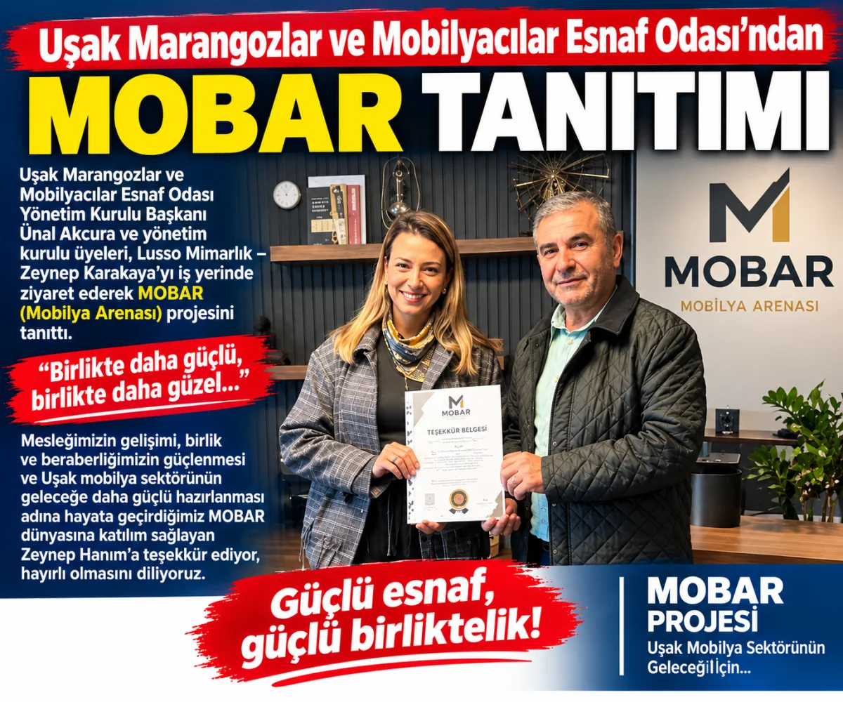 Uşak Marangozlar ve Mobilyacılar Esnaf Odası’ndan MOBAR Tanıtımı