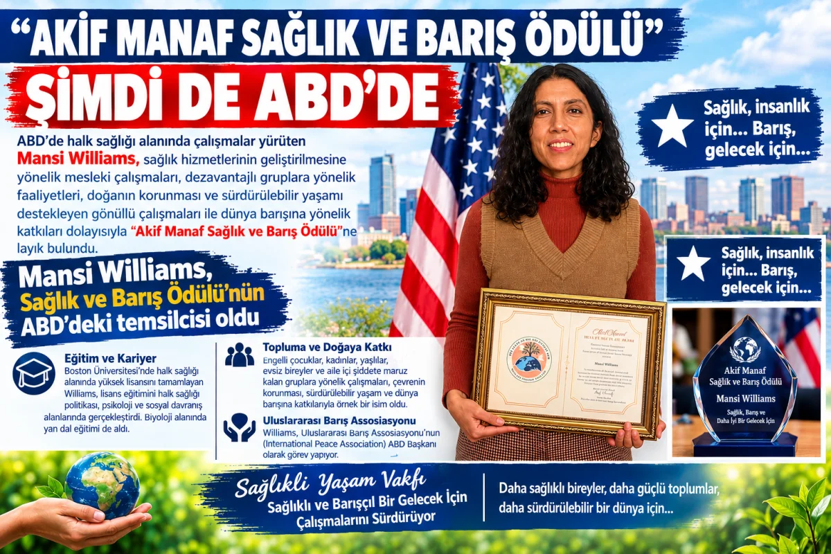 “Akif Manaf Sağlık ve Barış Ödülü” Şimdi de ABD’de