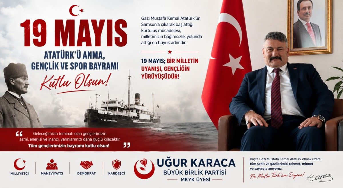 BBP MKYK Üyesi Uğur Karaca’dan 19 Mayıs Mesajı