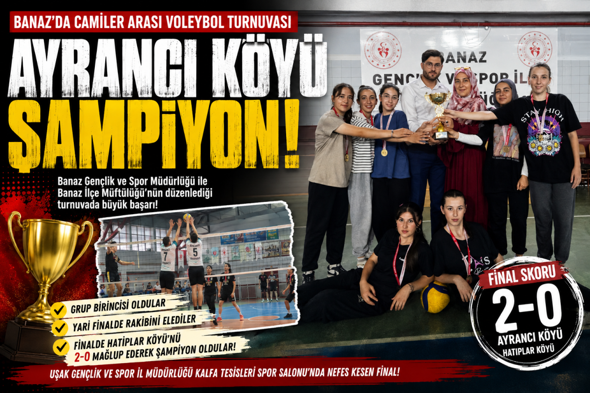 Ayrancı Köyü Voleybol Takımı Şampiyonluğa Ulaştı