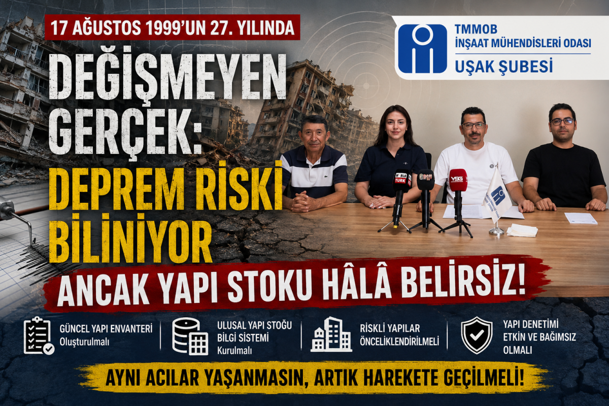 Deprem Riski Biliniyor Ancak Yapı Stoku Hâlâ Belirsiz