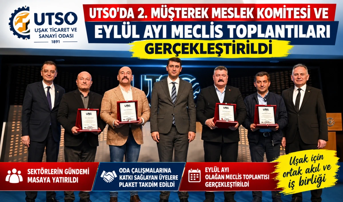 UTSO’da 2. Müşterek Meslek Komitesi ve Eylül Ayı Meclis Toplantıları Gerçekleştirildi