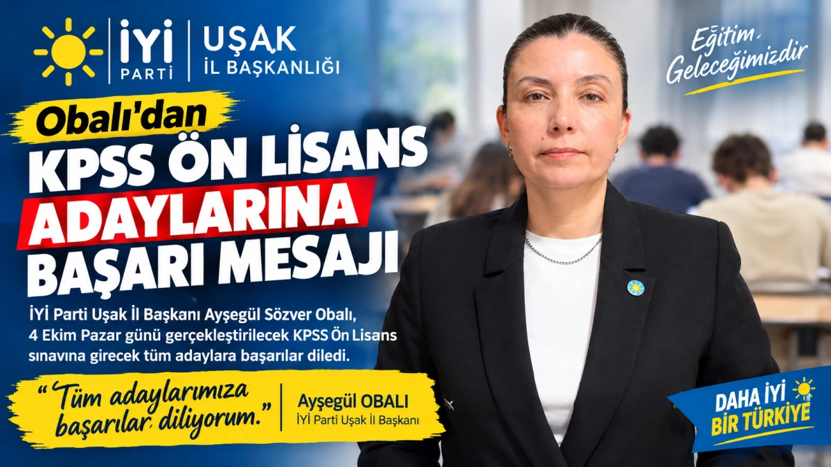 Obalı’dan KPSS Ön Lisans Adaylarına Başarı Mesajı