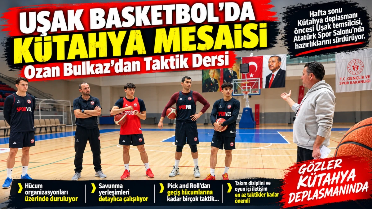 Uşak Basketbol’da Kütahya Mesaisi: Ozan Bulkaz’dan Taktik Dersi