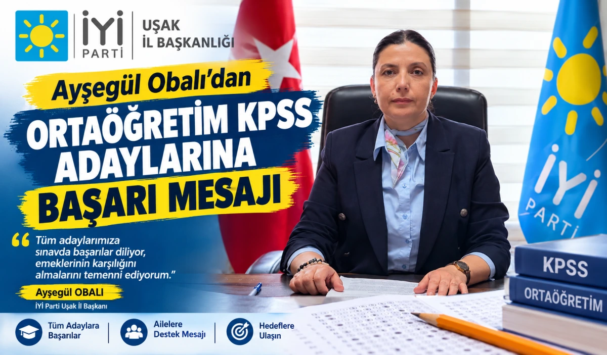 Ayşegül Obalı’dan Ortaöğretim KPSS Adaylarına Başarı Mesajı