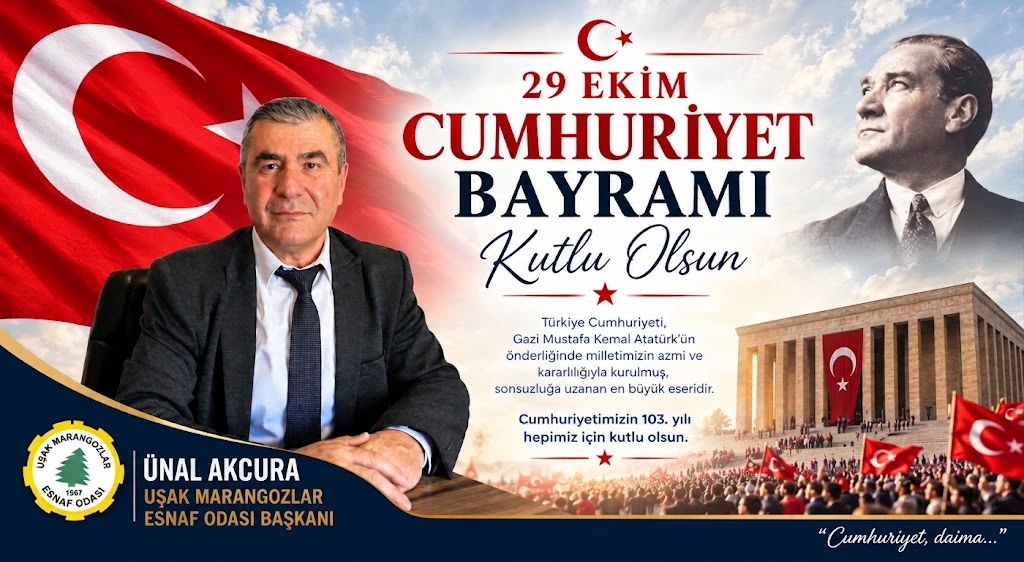 Ünal Akcura’dan 29 Ekim Cumhuriyet Bayramı Mesajı: “Cumhuriyetimiz 103 Yaşında”