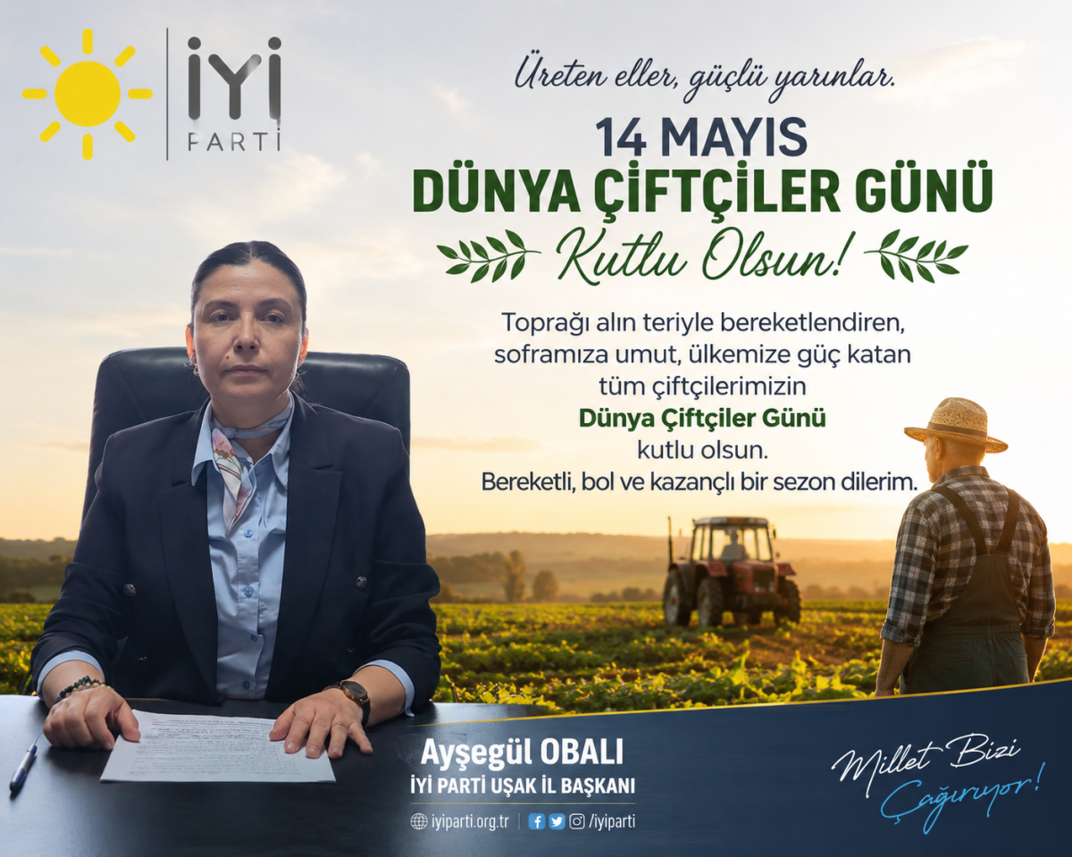 Ayşegül Obalı’dan Dünya Çiftçiler Günü Mesajı