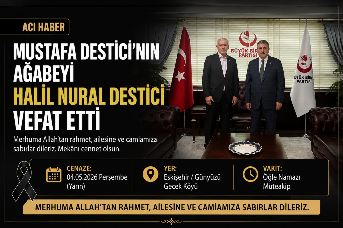 BBP MKYK Üyesi Uğur Karaca’dan Taziye Mesajı