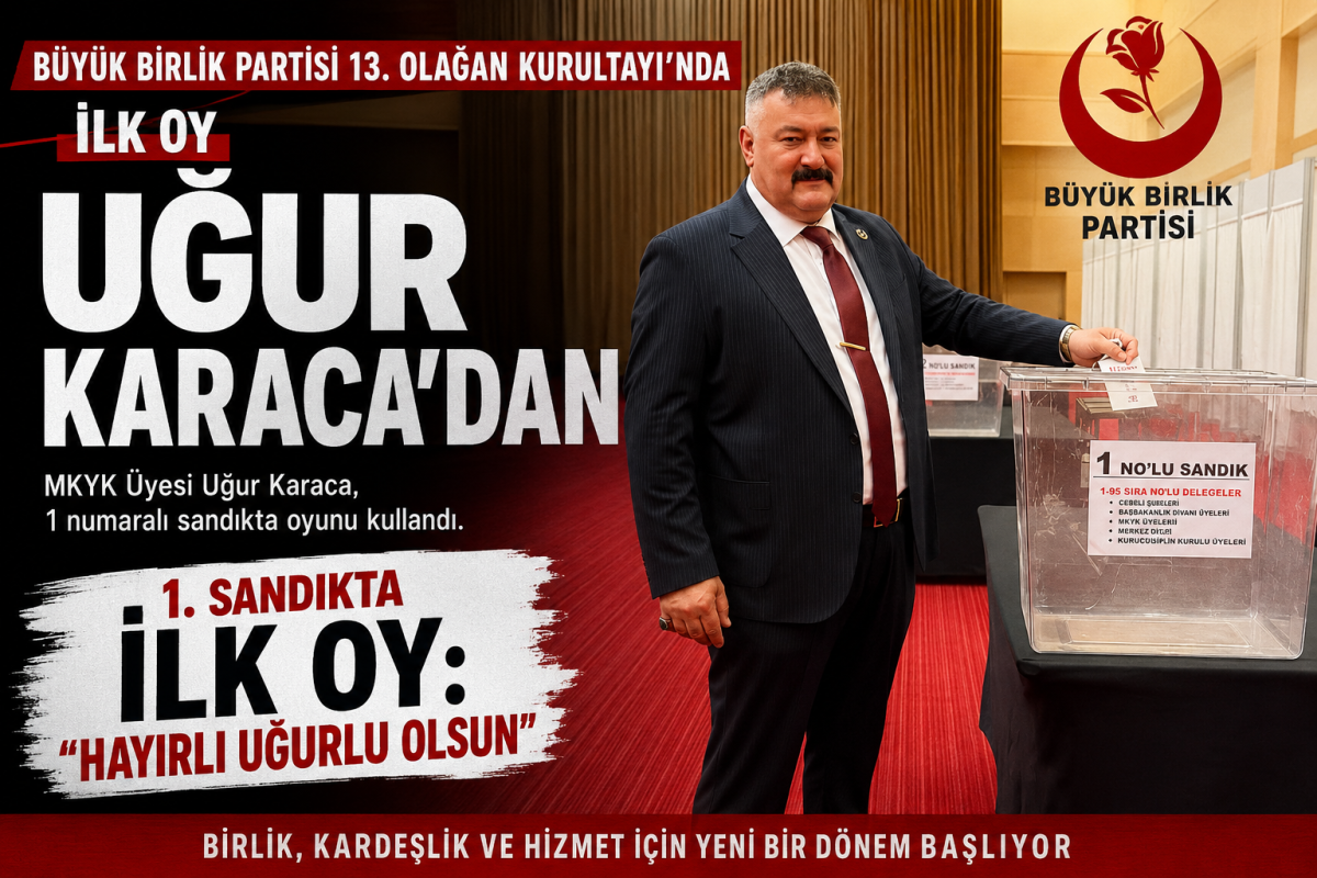 Büyük Birlik Partisi 13. Olağan Kurultayı'nda İlk Oy Uğur Karaca'dan