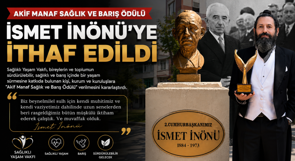 Akif Manaf Sağlık ve Barış Ödülü İsmet İnönü’ye İthaf Edildi