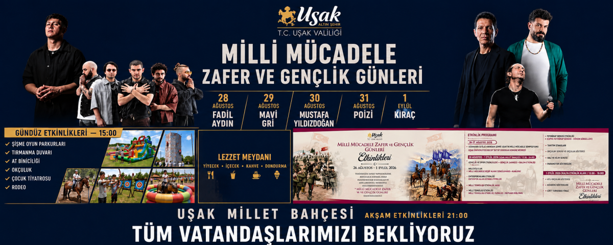 Milli Mücadele, Zafer ve Gençlik Günleri Uşak’ta Coşkuyla Kutlanacak