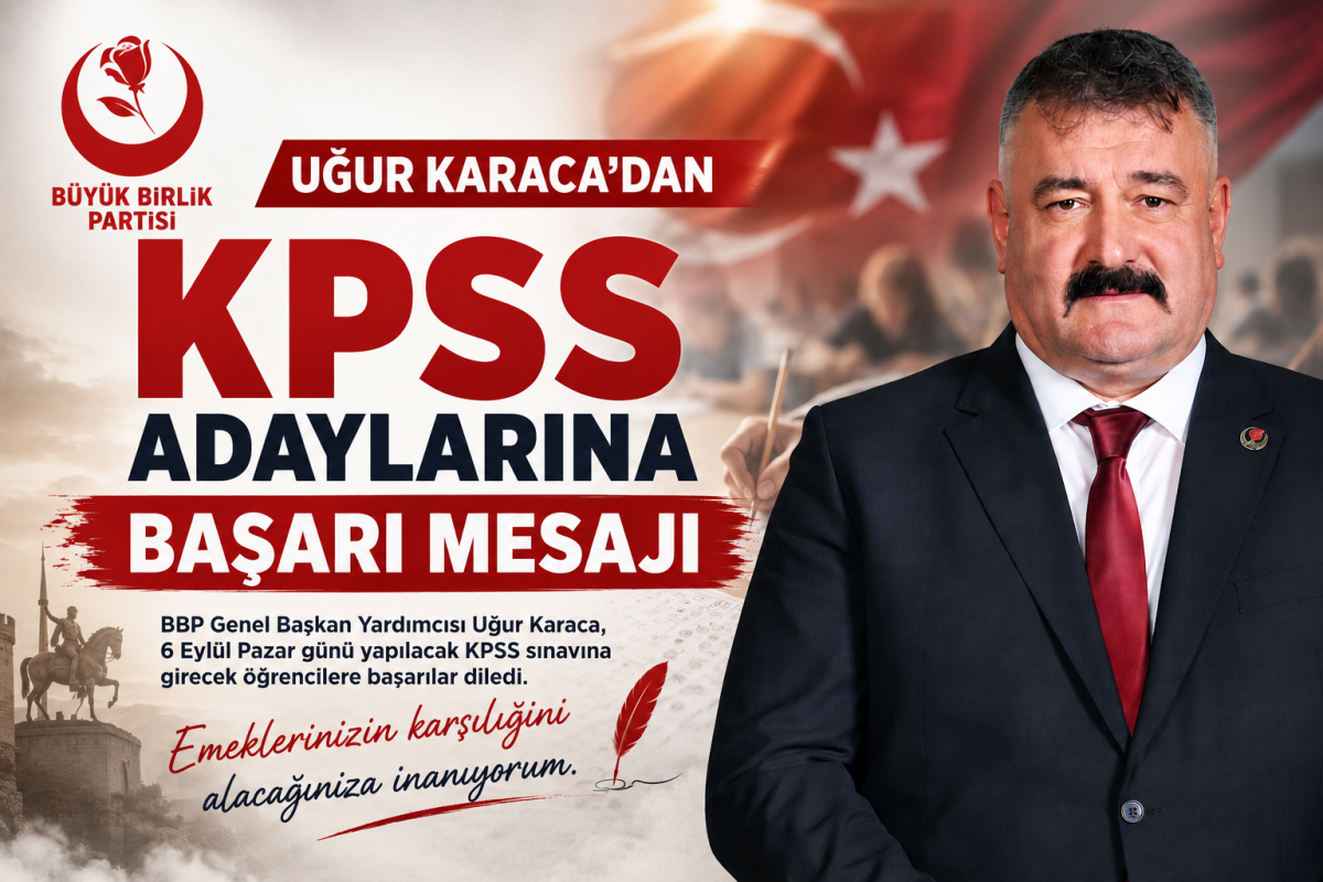Uğur Karaca’dan KPSS Adaylarına Başarı Mesajı